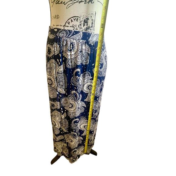 BODEN MAXI SKIRT JULLIETTE PLEATED BLUE WHITE PAISLEY SZ 4 COTTON SOPHISTICATED - Picture 9 of 16